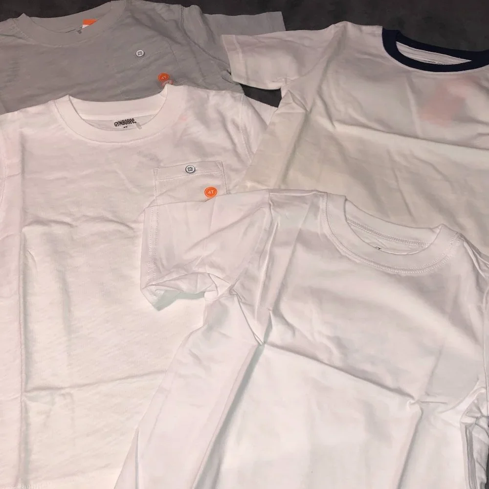 GYMBOREE & CHILDREN's PLACE Boys SS White/Gray/Navy T-Shirts Sz 4T NWT - Picture 5 of 5